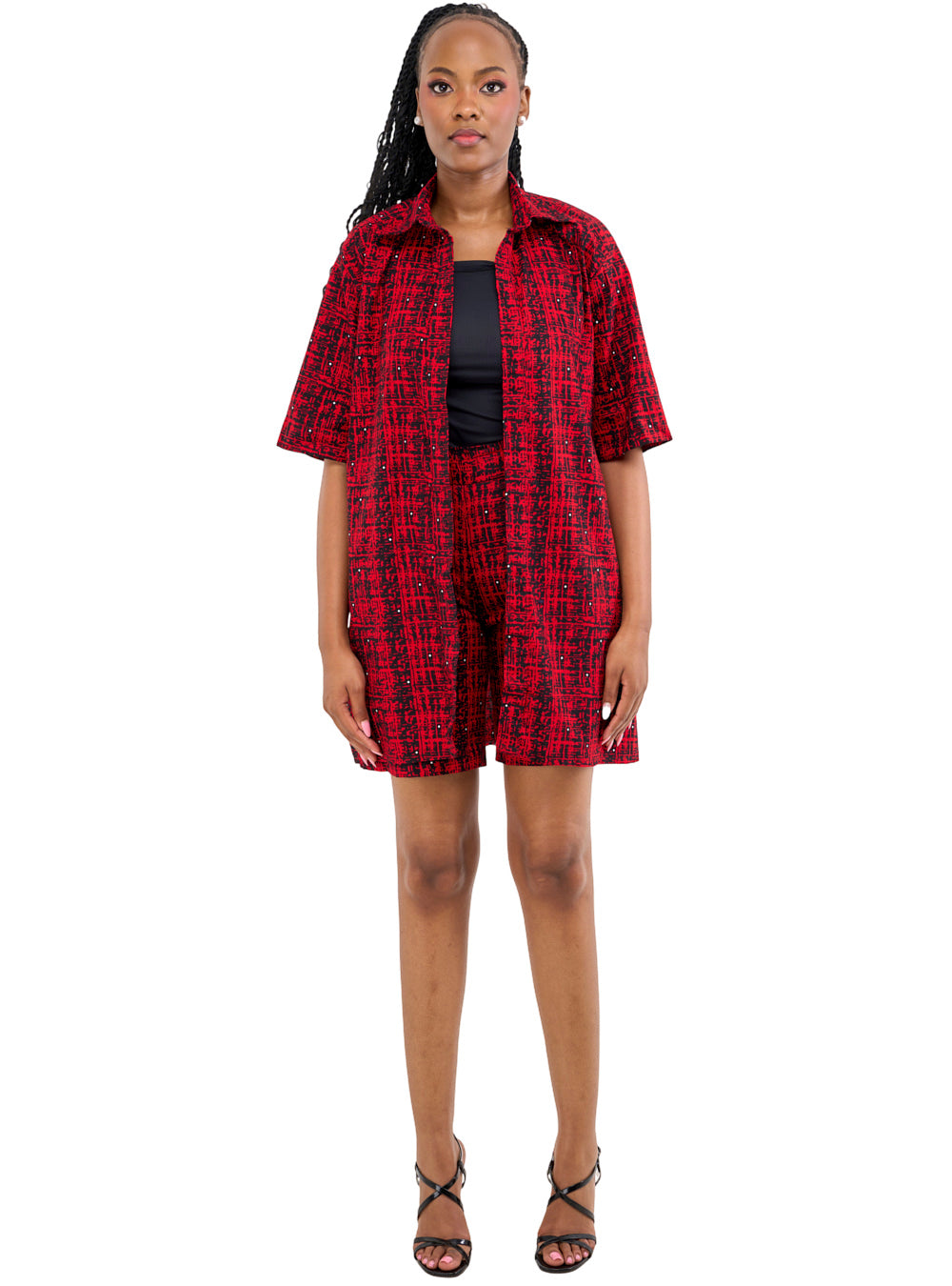 Safari Kitenge Bermuda Set