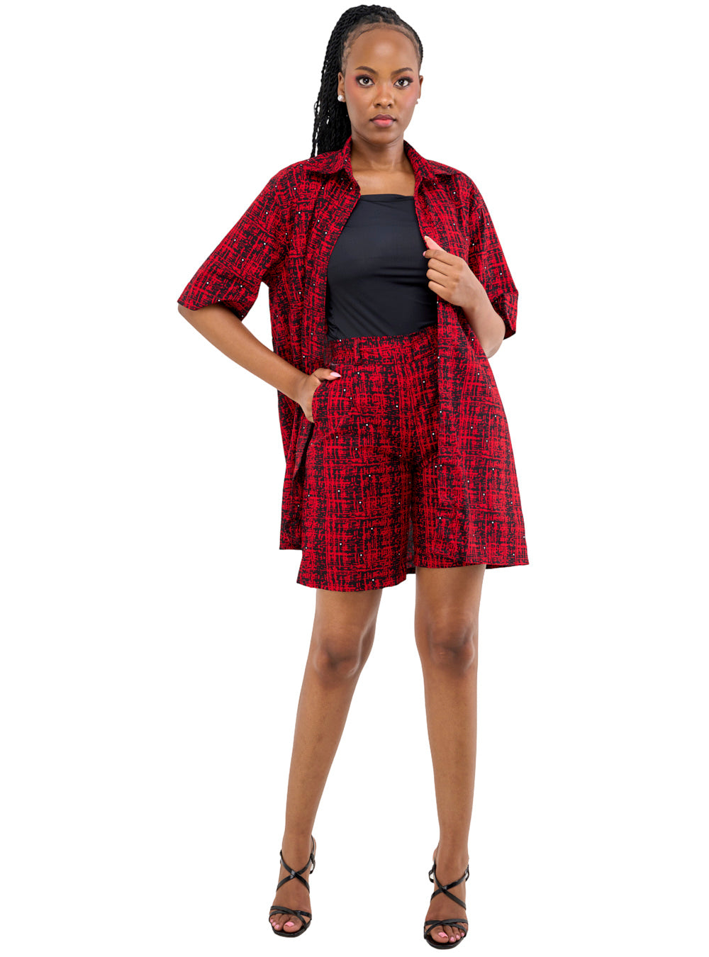 Safari Kitenge Bermuda Set